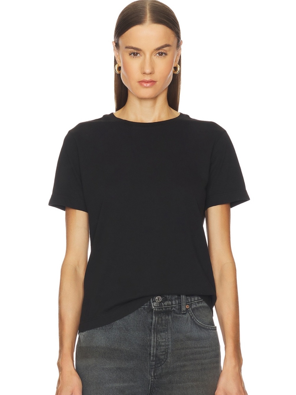 GRLFRND Black Short Sleeve Crewneck Tee